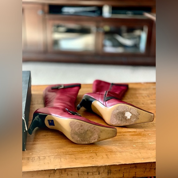 Red Leather Italian Boots - Female Deadpool - Picture 4 of 6